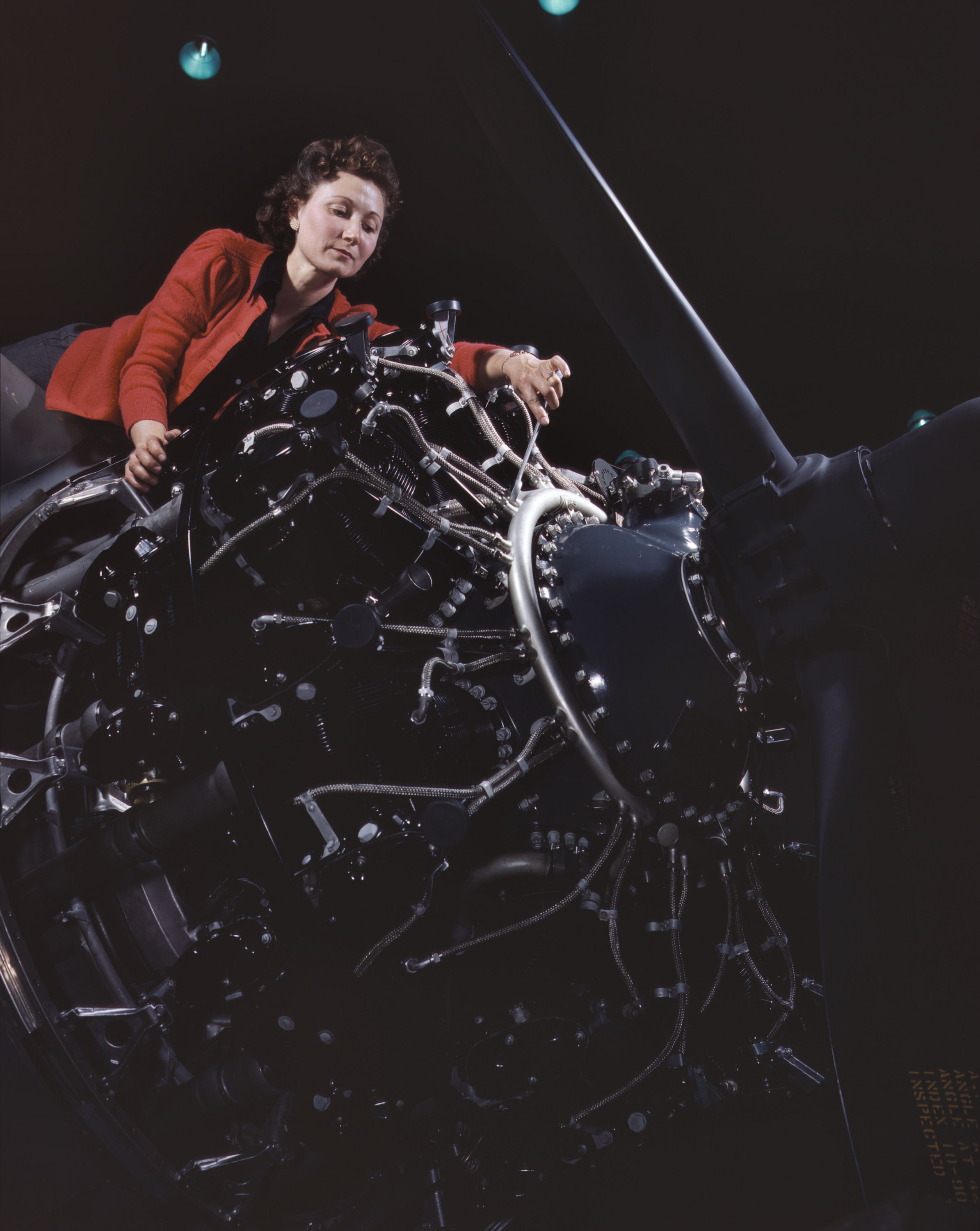 Woman At Work On Motor At Douglas Aircraft – Women Of World War Ii