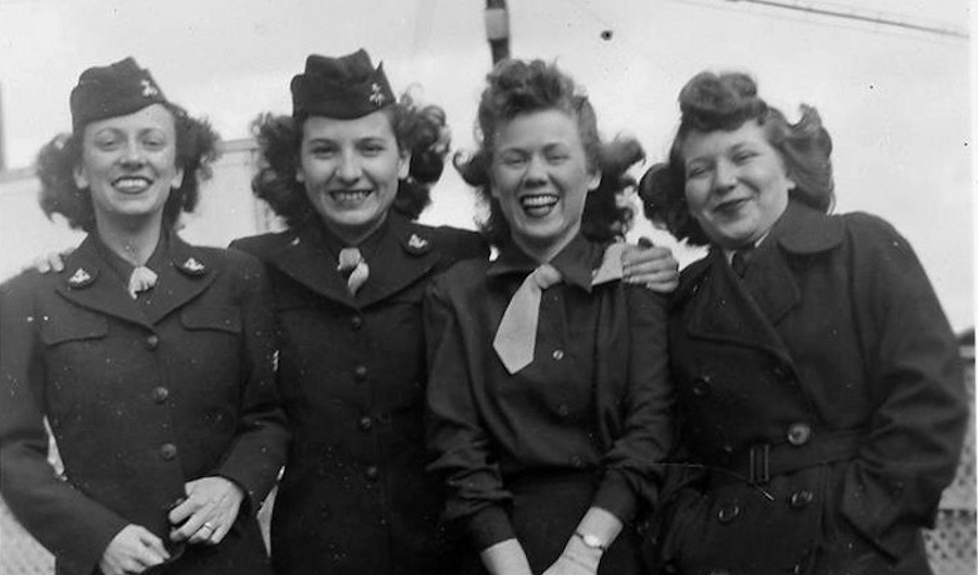 Four WAVES Buddies in Bainbridge, Maryland – Women of World War II