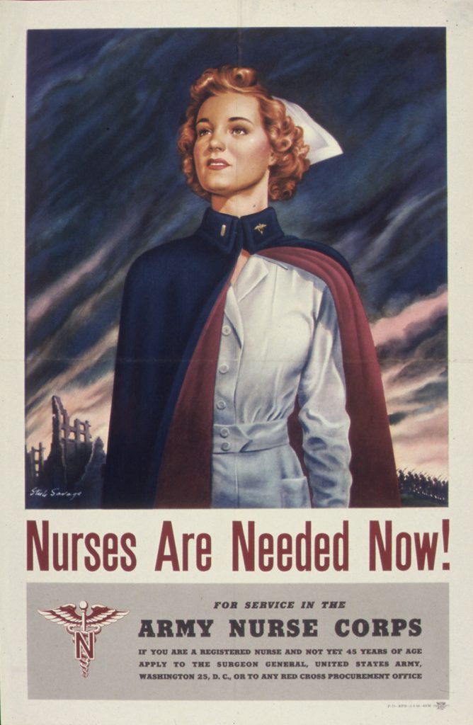 Nurses Are Needed Now! Army Nurse Corps Recruiting Poster – Women of ...