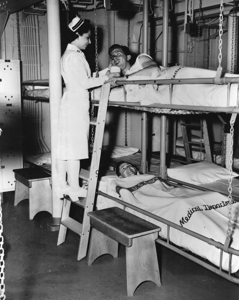 Nurse Gives Water to Hospital Ship Patient – Women of World War II